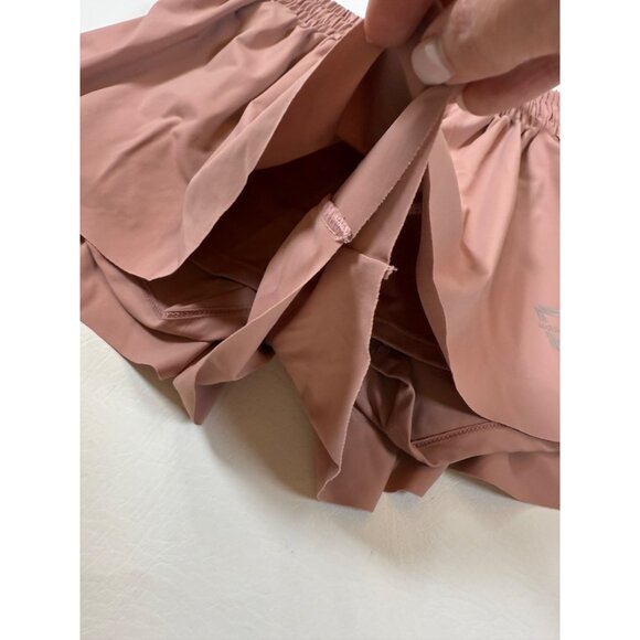 Drawstring Waist Athletic Skort Pink Lightweight Fabric (bin S114) - Picture 4 of 8